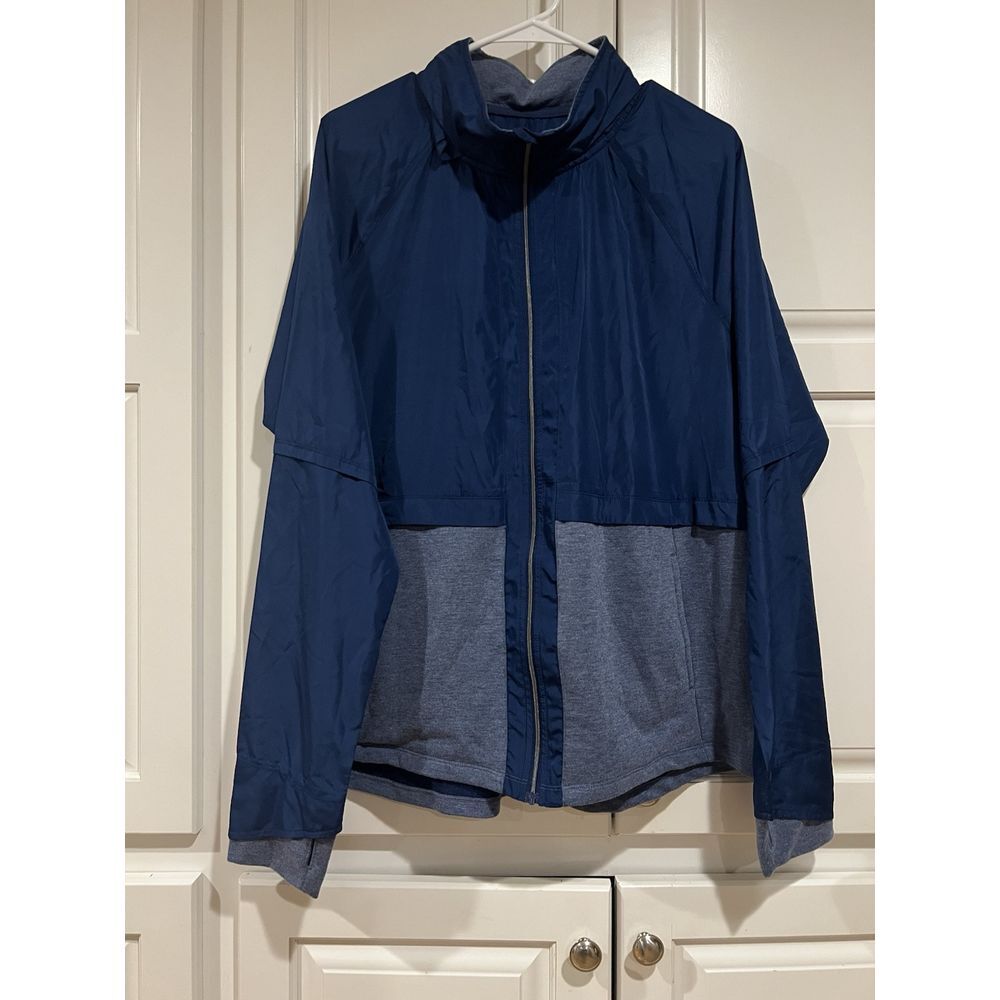AVIA Men's Full Zip Windbreaker Athletic Jacket Blue  XXL